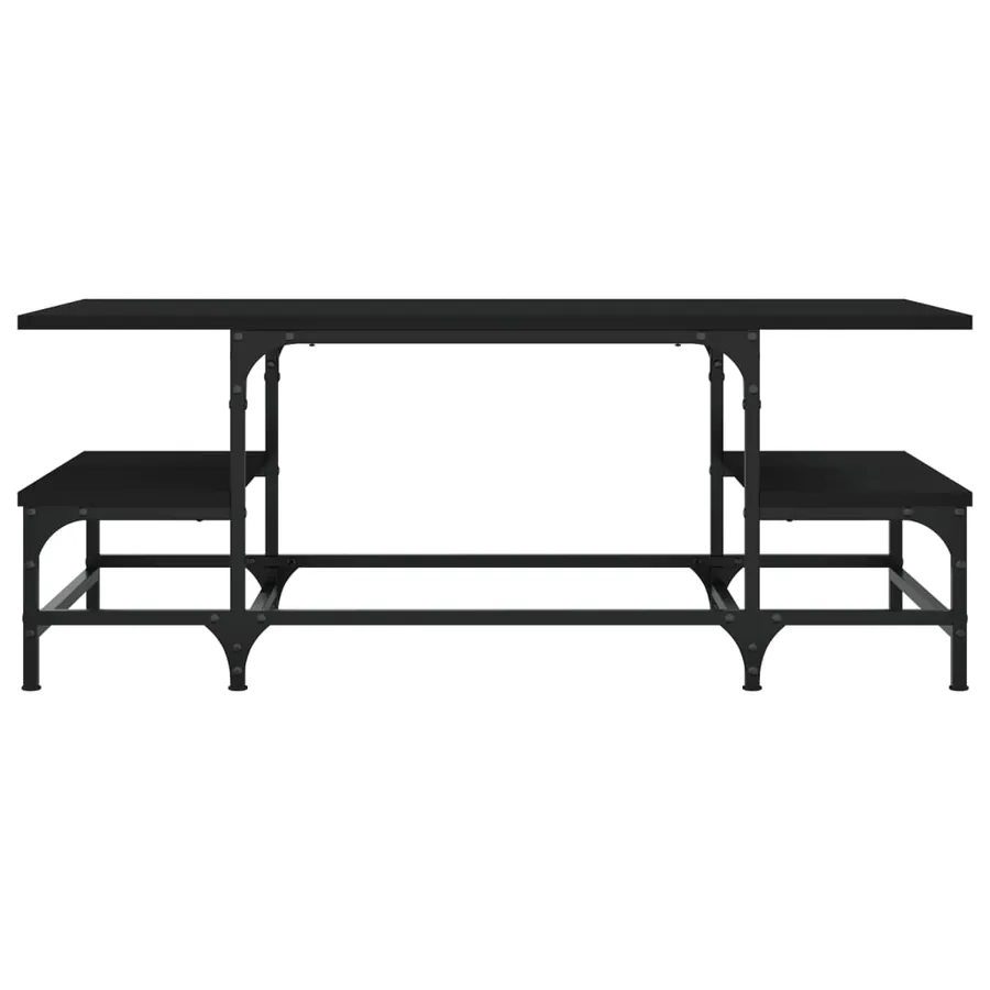 Table basse noir 100x50,5x40 cm bois d'ingénierie - 4