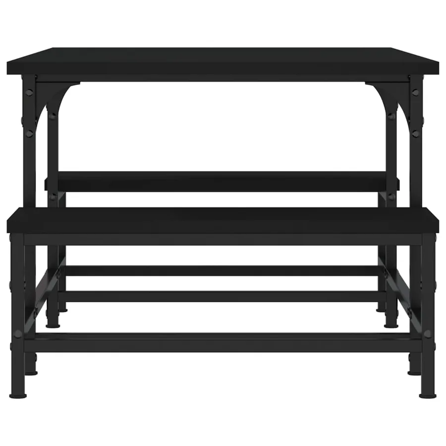 Table basse noir 100x50,5x40 cm bois d'ingénierie - 5