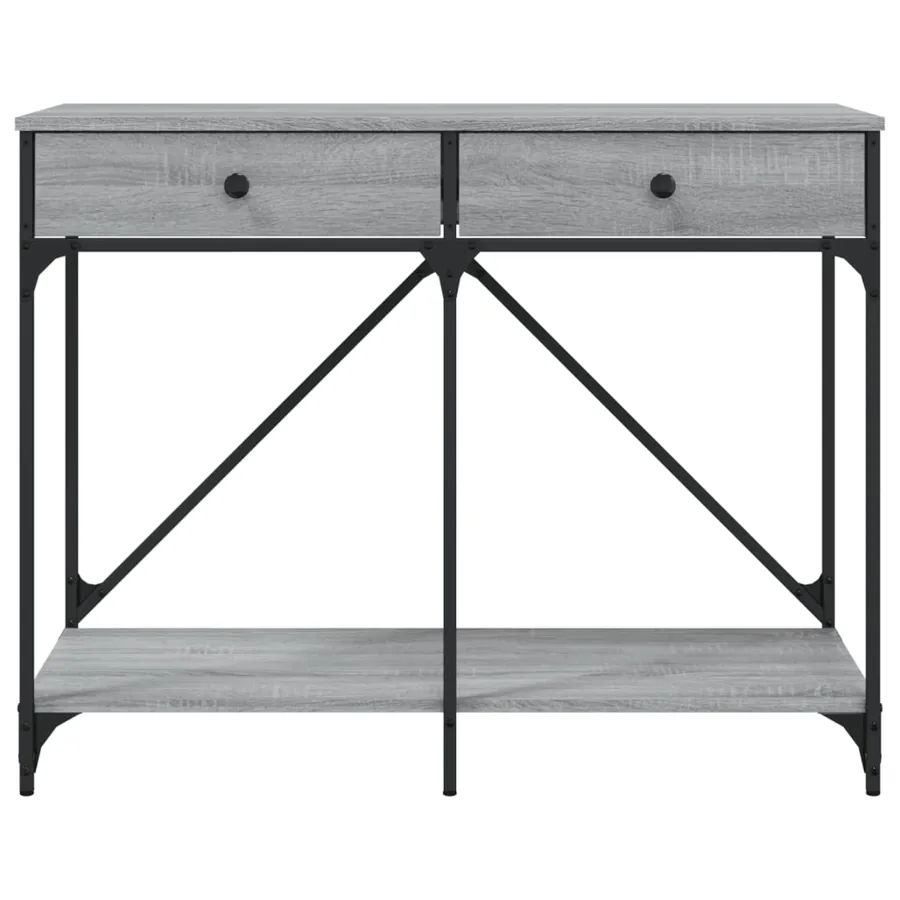 Table console sonoma gris 100x39x78,5 cm bois d'ingénierie - 6