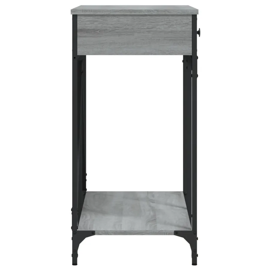 Table console sonoma gris 100x39x78,5 cm bois d'ingénierie - 7
