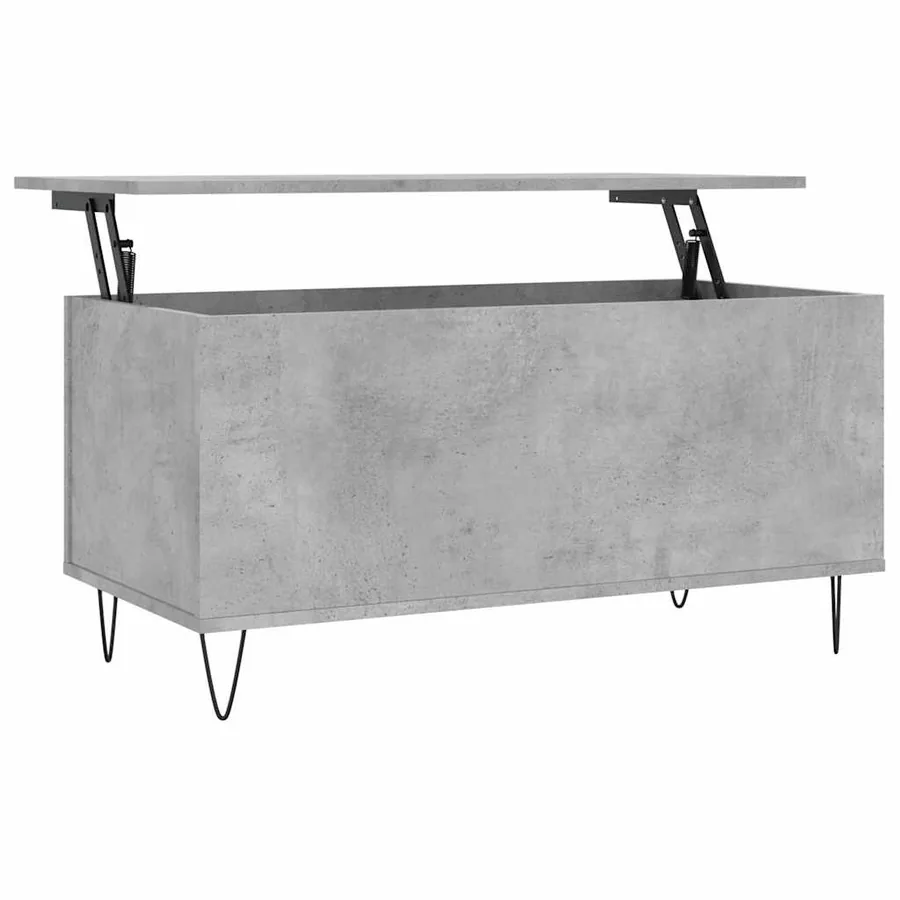 Table basse Gris béton 90x44,5x45 cm Bois d'ingénierie - 2