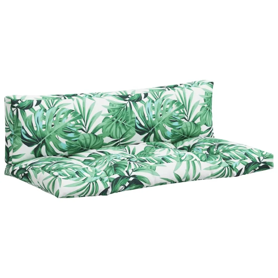Coussins de palette lot de 2 motif de feuilles tissu - 2
