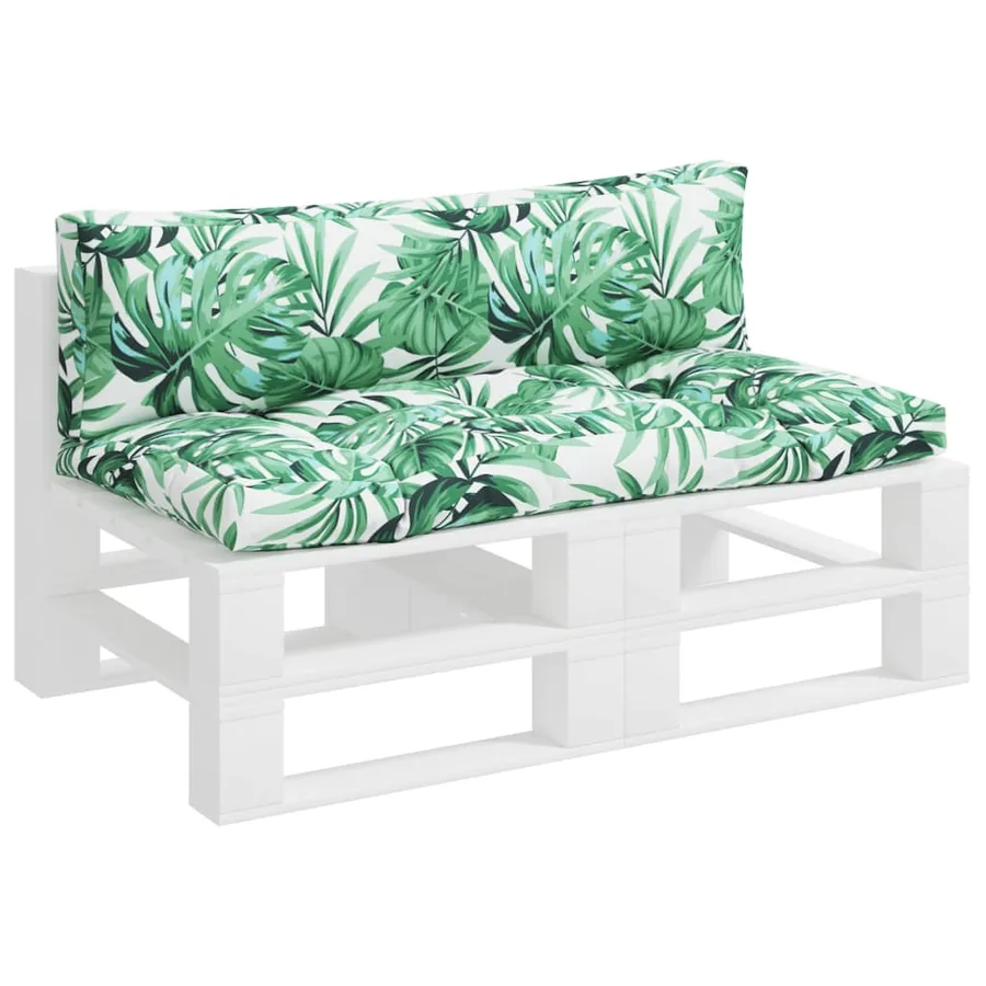 Coussins de palette lot de 2 motif de feuilles tissu - 3