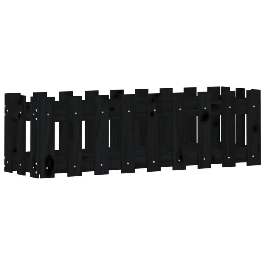 Lit surélevé de jardin design de clôture 100x30x30cm pin massif - 4