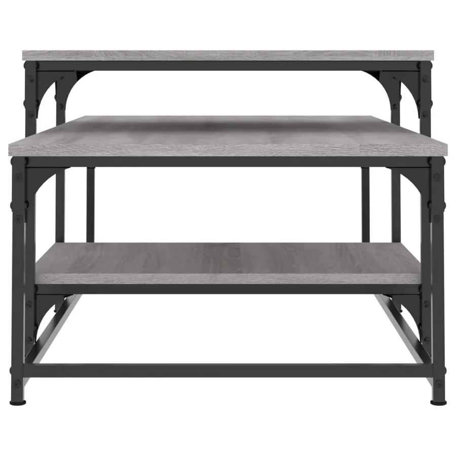Table basse sonoma gris 102x60x45 cm bois d'ingénierie - 5