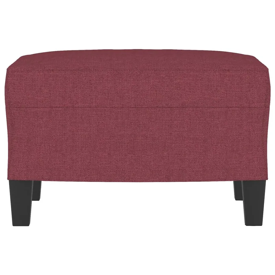 Repose-pied Rouge bordeaux 60x50x41 cm Tissu - 3