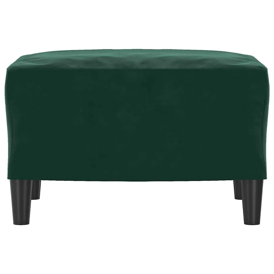 Repose-pied Vert foncé 60x50x41 cm Velours - 3