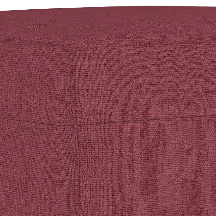 Ensemble de canapés 3 pcs avec coussins Rouge bordeaux Tissu - 6