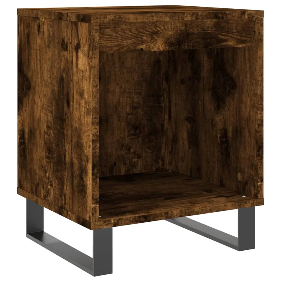 Table de chevet chêne fumé 40x35x50 cm bois d’ingénierie - 2