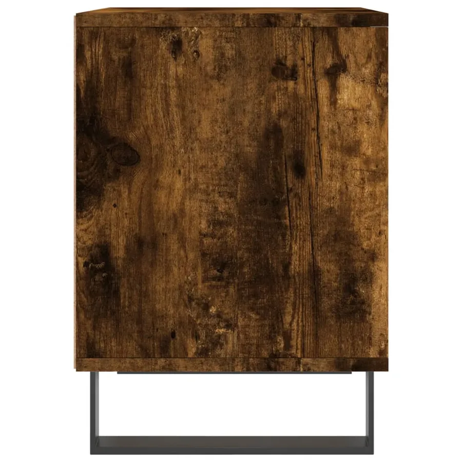 Table de chevet chêne fumé 40x35x50 cm bois d’ingénierie - 5