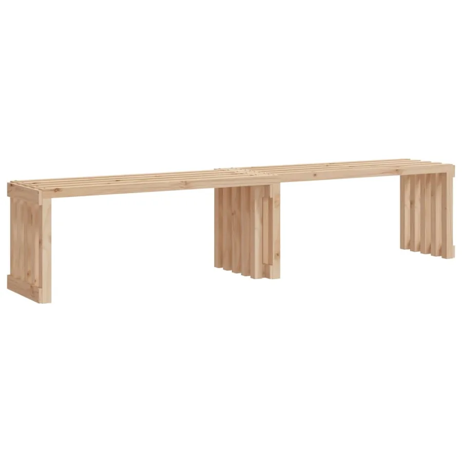 Banc de jardin extensible 212,5x40,5x45 cm bois massif de pin - 2