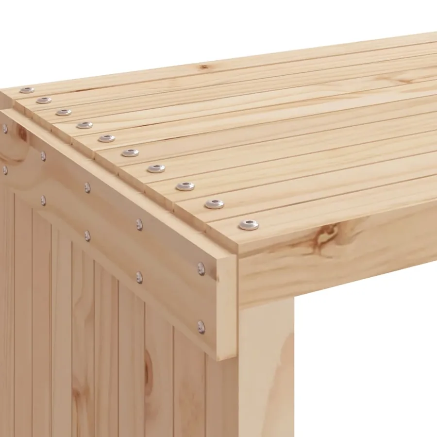 Banc de jardin extensible 212,5x40,5x45 cm bois massif de pin - 8