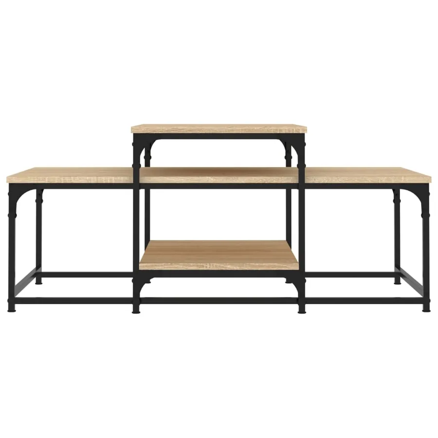 Table basse chêne sonoma 102x60x45 cm bois d'ingénierie - 4