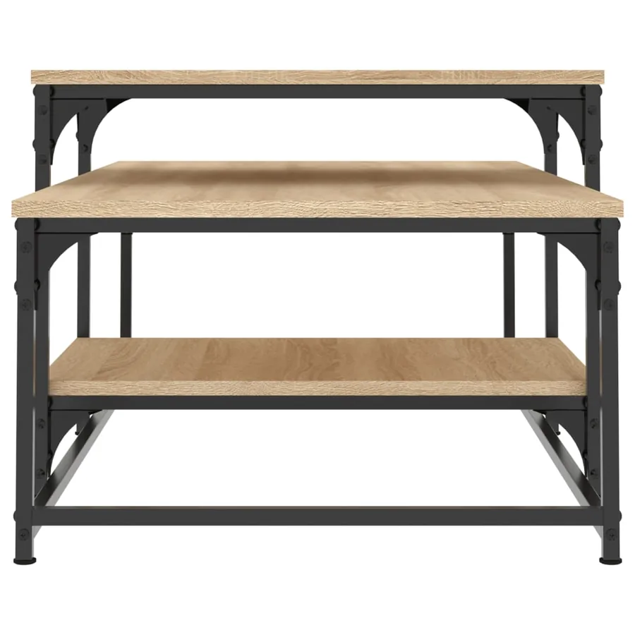 Table basse chêne sonoma 102x60x45 cm bois d'ingénierie - 5