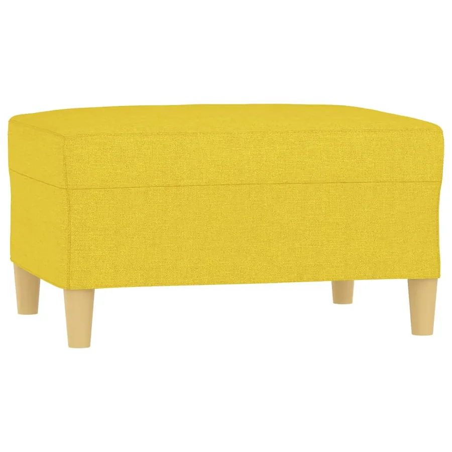 Repose-pied Jaune clair 70x55x41 cm Tissu - 2