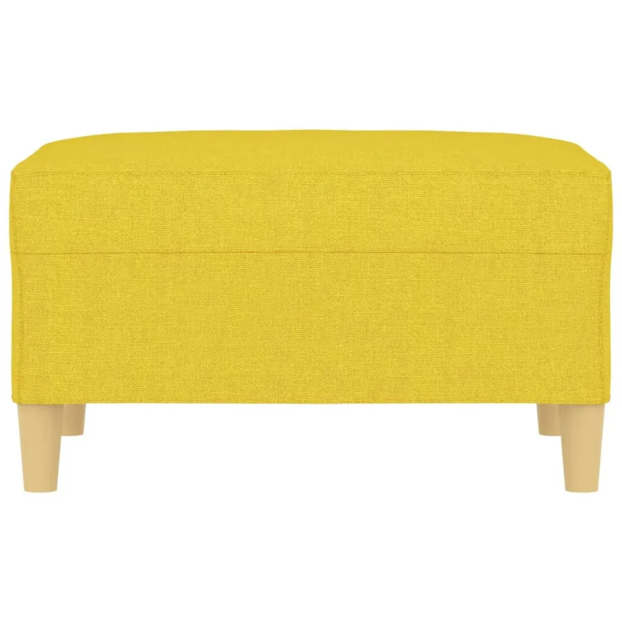 Repose-pied Jaune clair 70x55x41 cm Tissu - 3