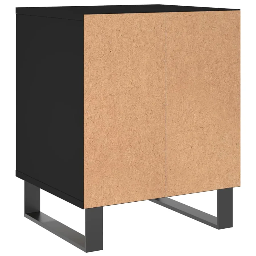 Tables de chevet 2 pcs noir 40x35x50 cm bois d’ingénierie - 7