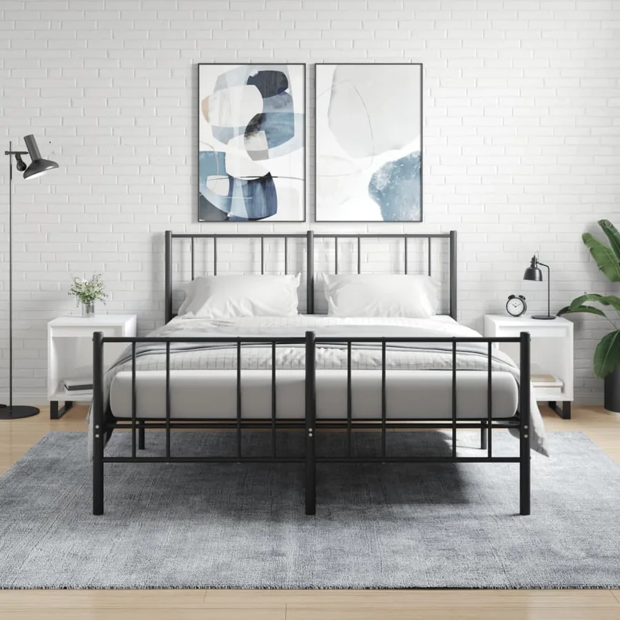Tables de chevet 2 pcs blanc brillant 40x35x50 cm