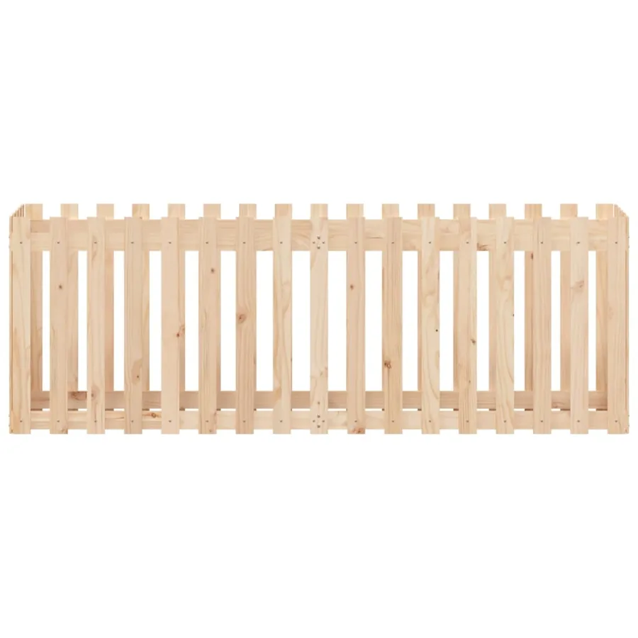 Lit surélevé de jardin design de clôture 200x50x70cm pin massif - 5