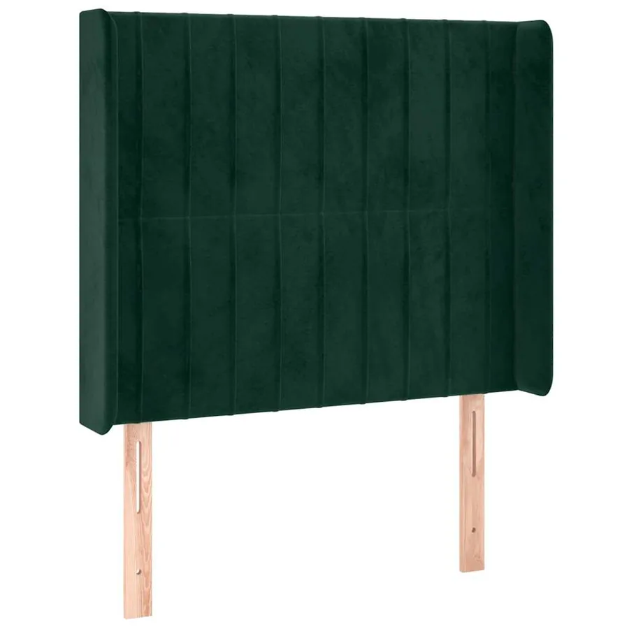Sommier à lattes de lit matelas LED Vert foncé 90x190cm Velours - 7