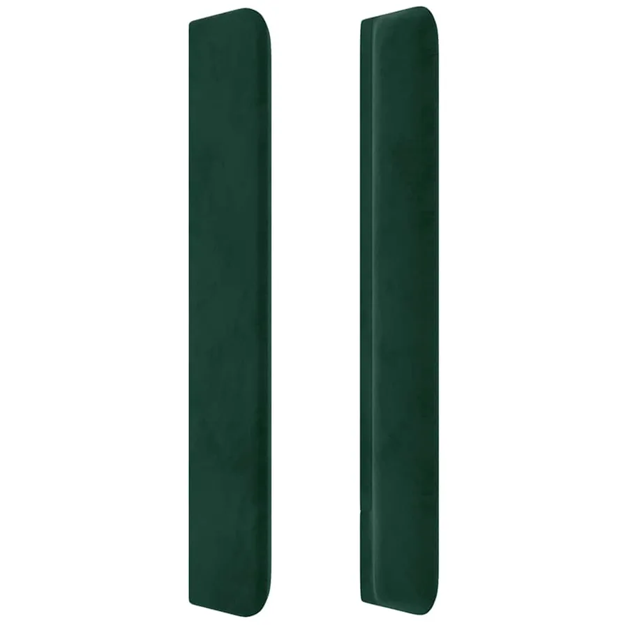 Tête de lit avec oreilles Vert foncé 183x16x118/128 cm Velours - 4