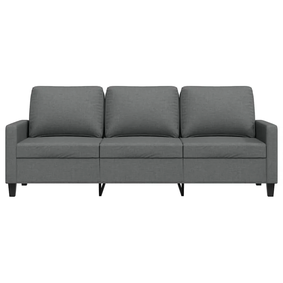 Canapé à 3 places Gris foncé 180 cm Tissu - 4