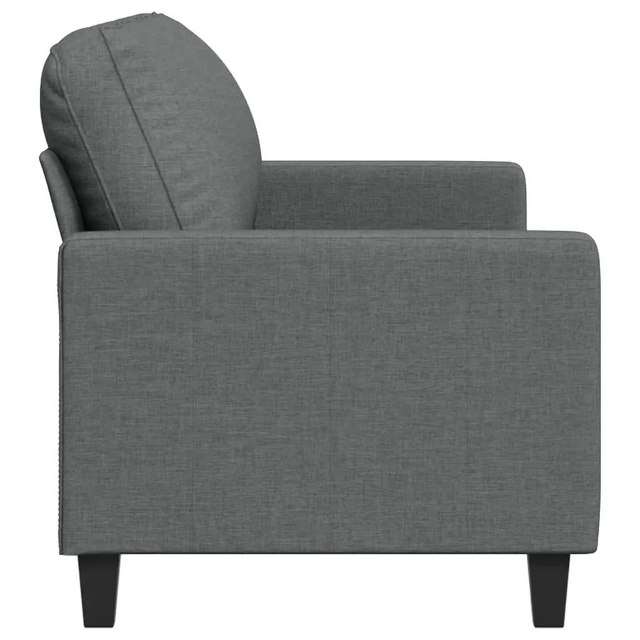 Canapé à 3 places Gris foncé 180 cm Tissu - 5