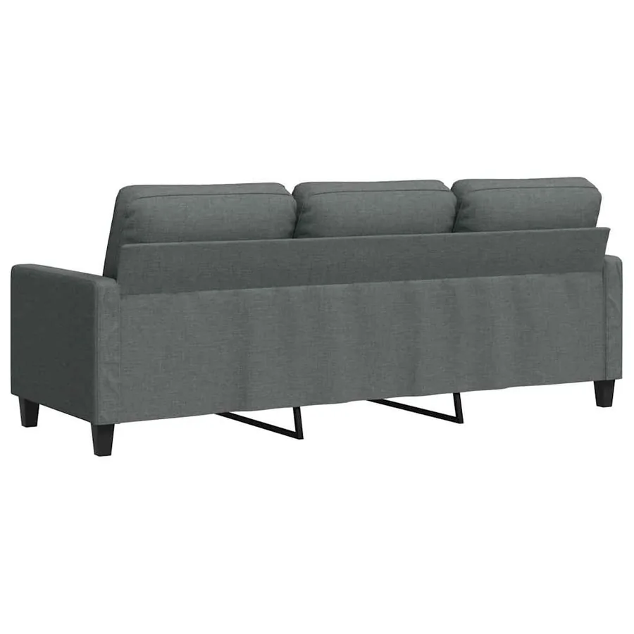Canapé à 3 places Gris foncé 180 cm Tissu - 6