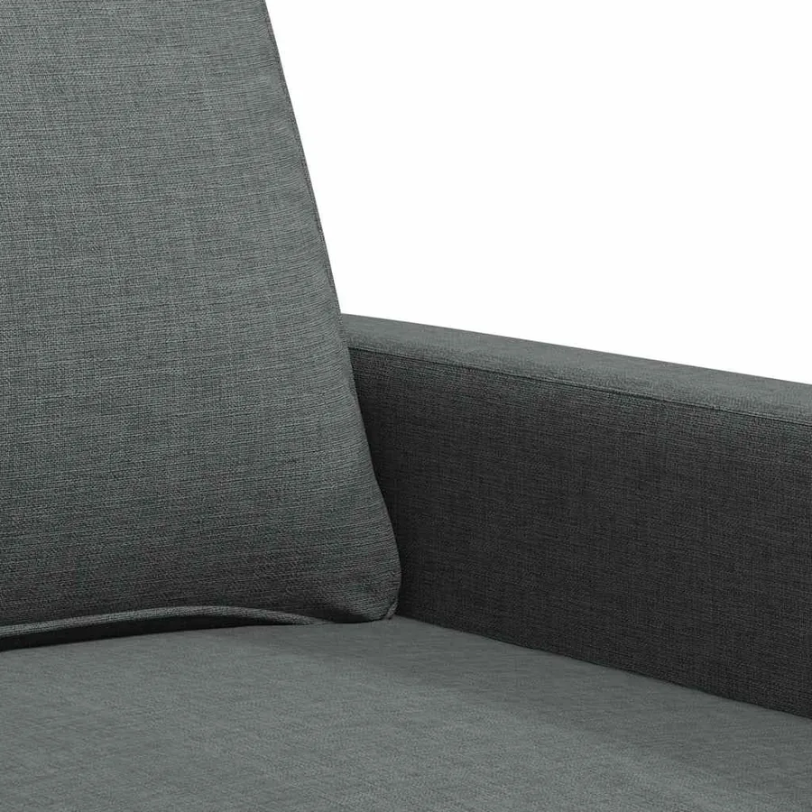 Canapé à 3 places Gris foncé 180 cm Tissu - 7