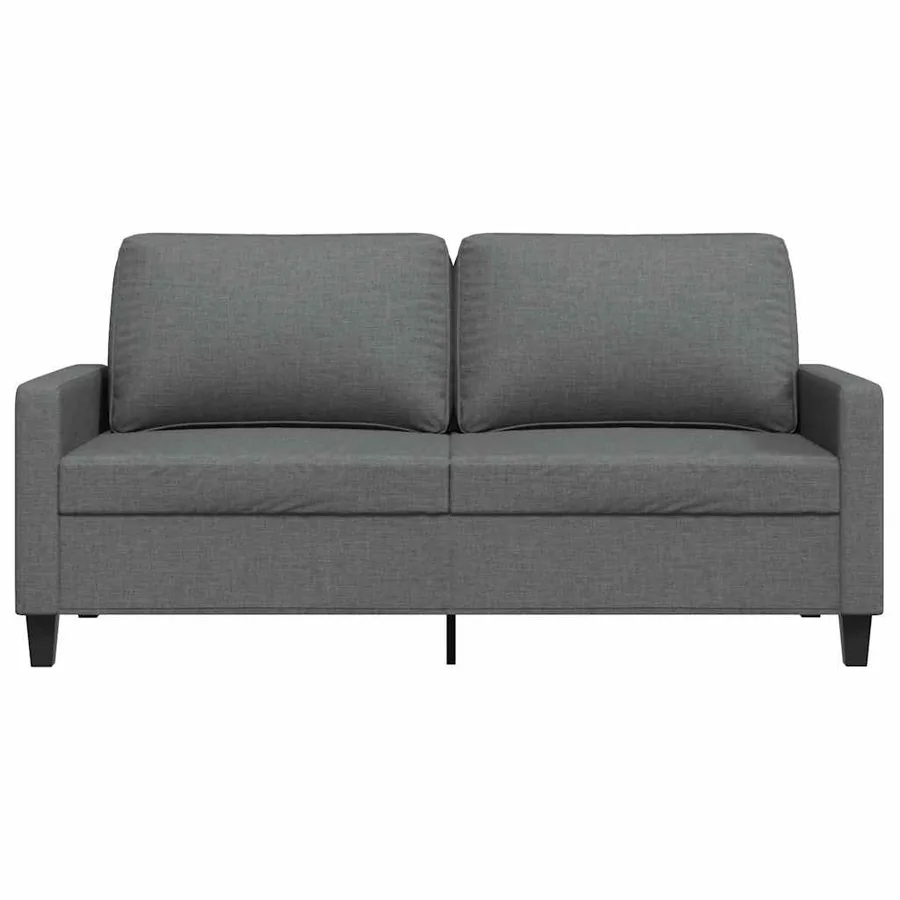 Canapé à 2 places Gris foncé 140 cm Tissu - 4