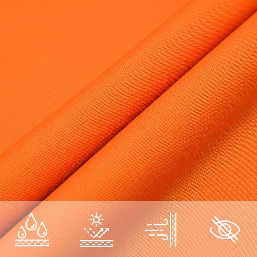 Voile de parasol tissu oxford carré 4,5x4,5 m orange - 8