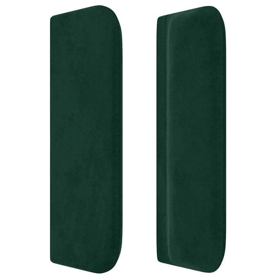 Tête de lit avec oreilles Vert foncé 203x16x78/88 cm Velours - 4