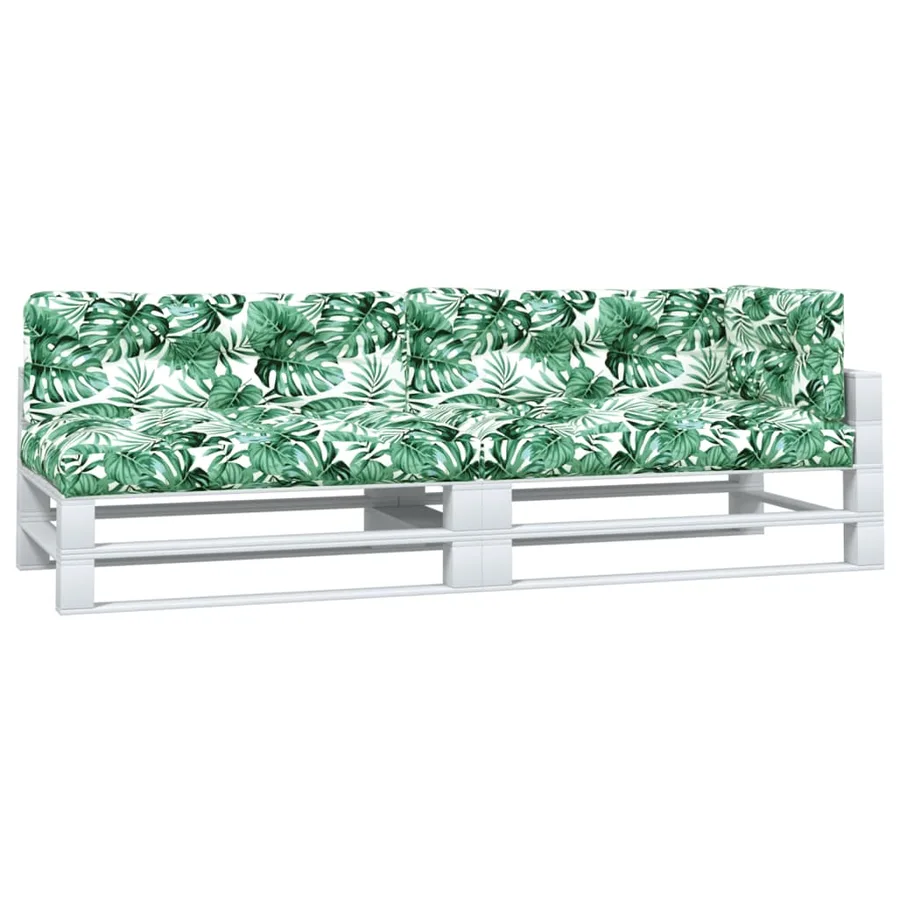 Coussins de palette 5 pcs motif de feuilles tissu - 3