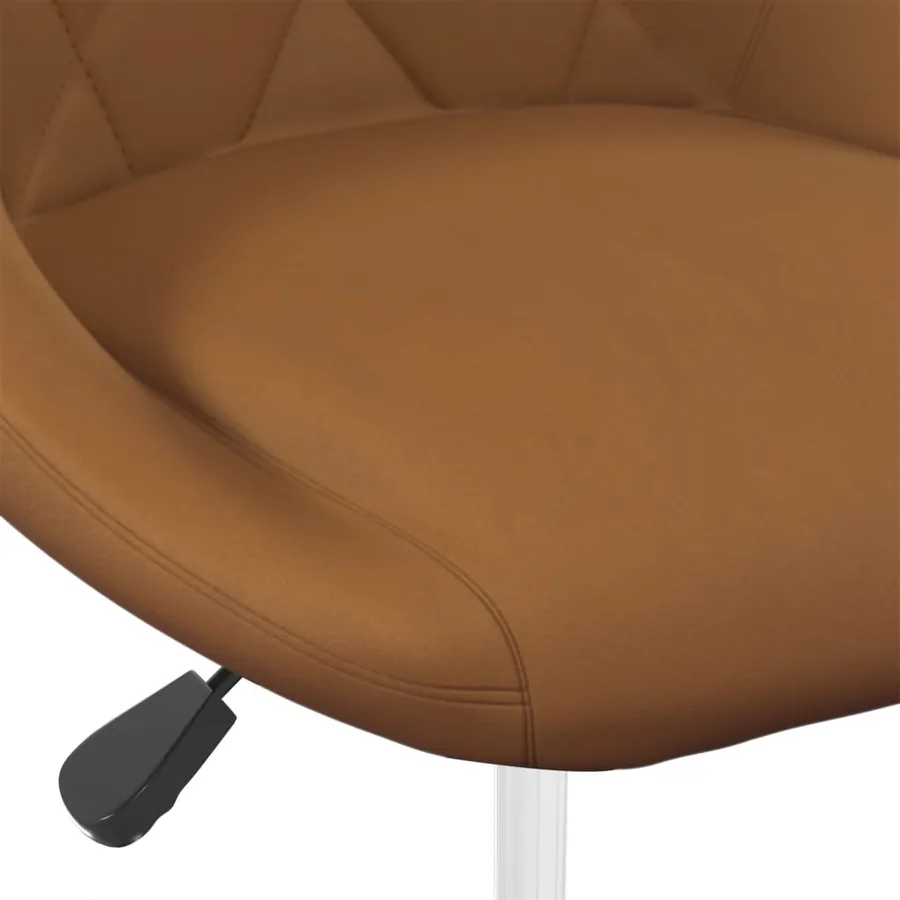 Chaises pivotantes à manger lot de 6 Marron Velours - 7