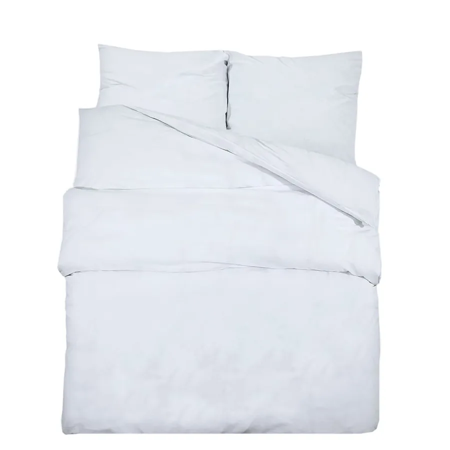 Ensemble de housse de couette Blanc 200x220 cm Microfibre - 2