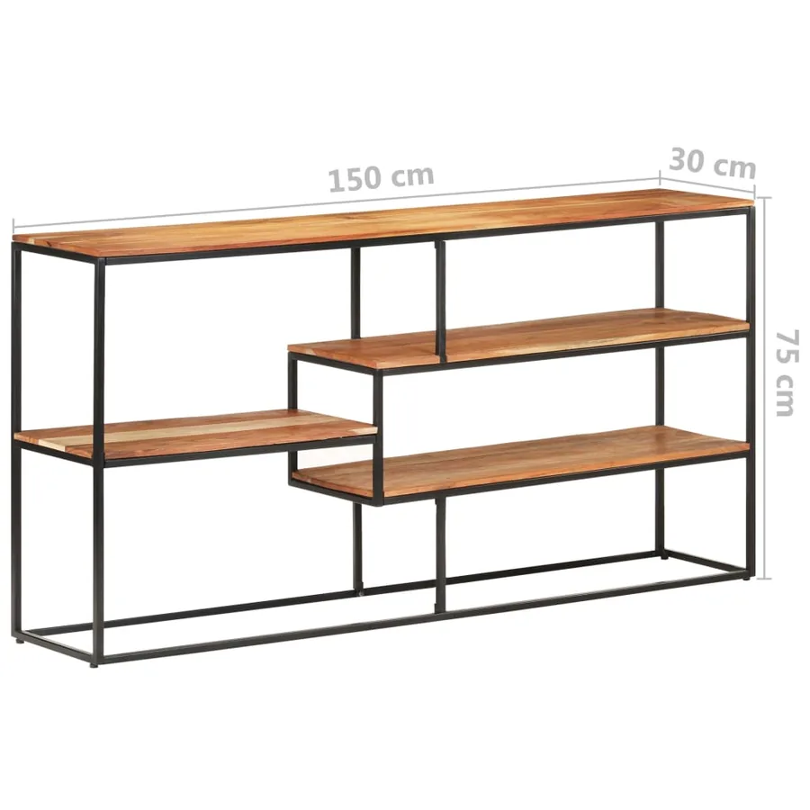 Buffet 150x30x75 cm Bois d'acacia solide - 6