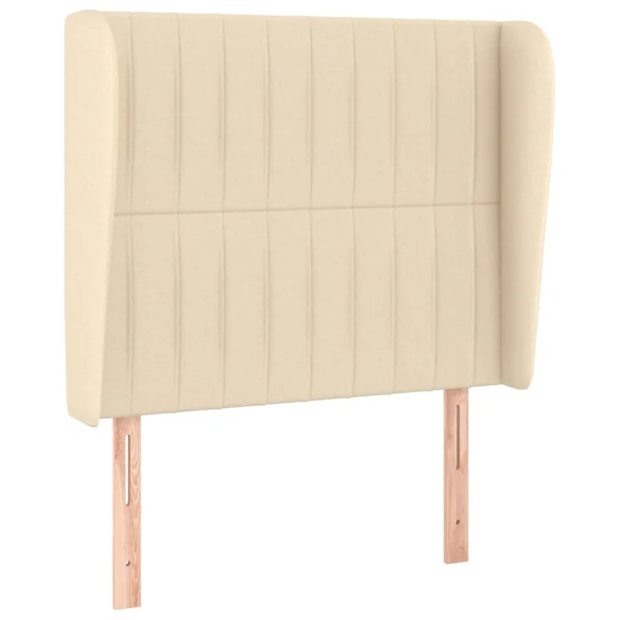 Sommier à lattes de lit avec matelas Crème 80x200 cm Tissu - 5