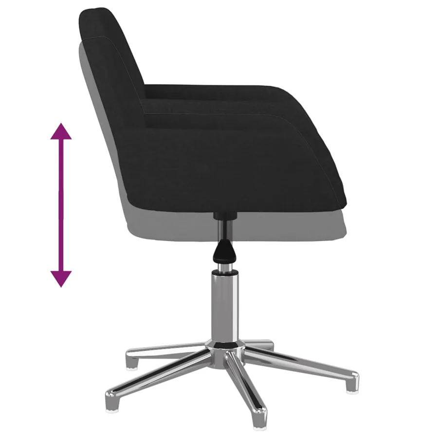 Chaises pivotantes à manger lot de 2 Noir Tissu - 8