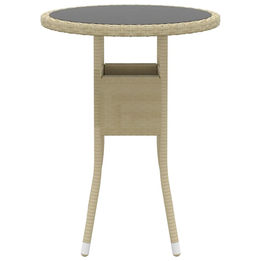 Ensemble à manger de jardin 3 pcs Résine tressée Beige - 4