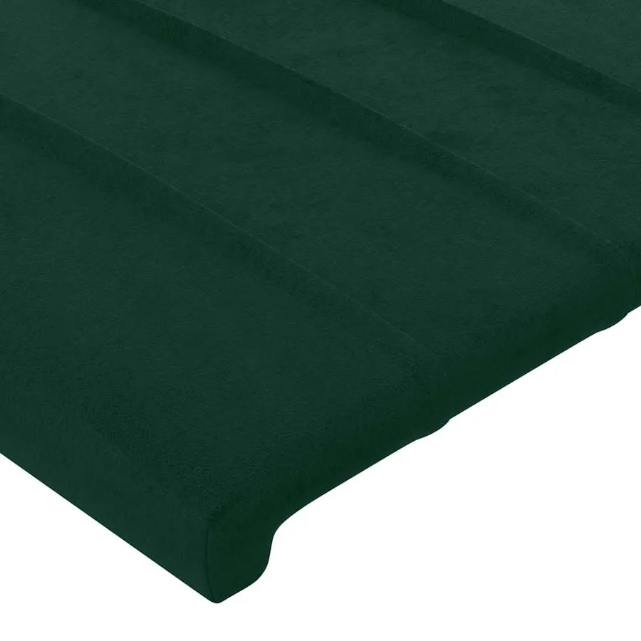 Tête de lit à LED Vert foncé 180x5x118/128 cm Velours - 5
