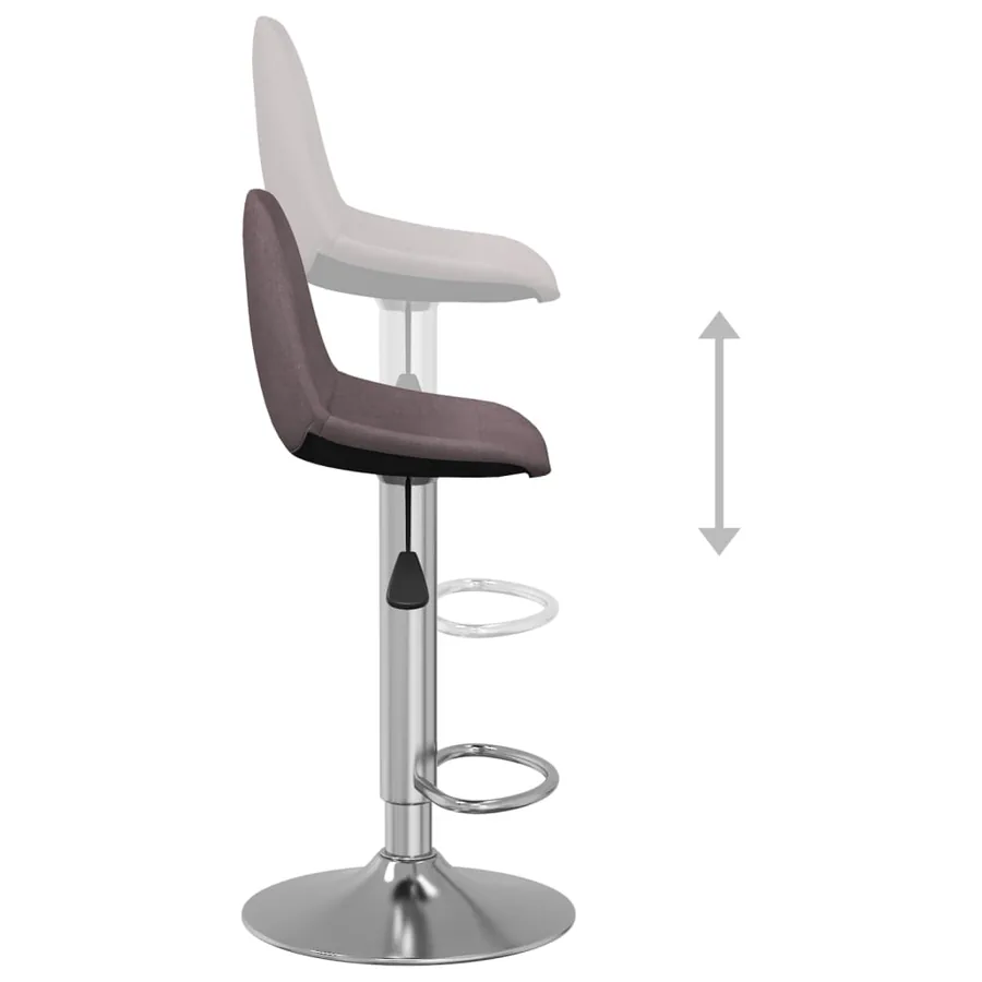 Tabourets de bar lot de 2 taupe tissu - 8