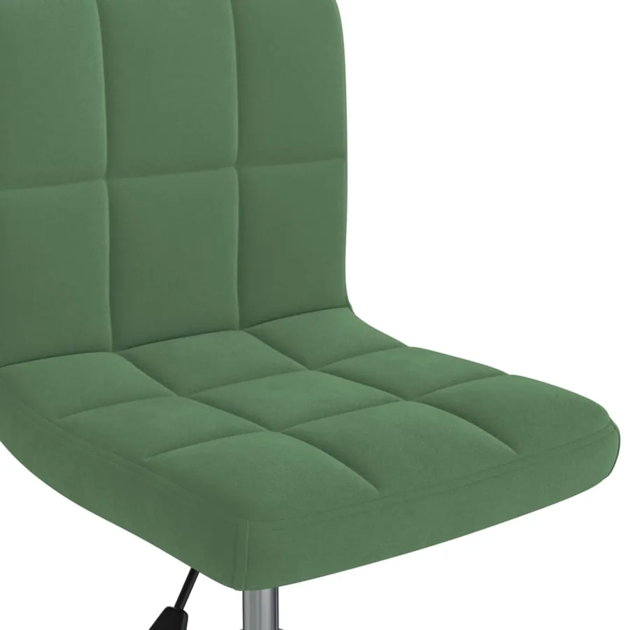 Chaise pivotante de salle à manger Vert foncé Velours - 4