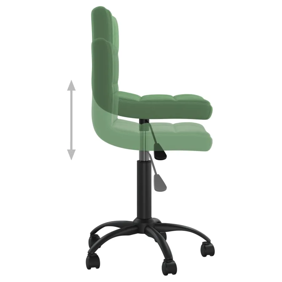 Chaise pivotante de salle à manger Vert foncé Velours - 5