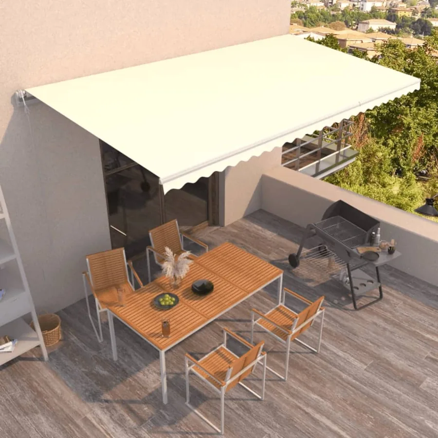 Auvent rétractable automatique 600x300 cm Crème