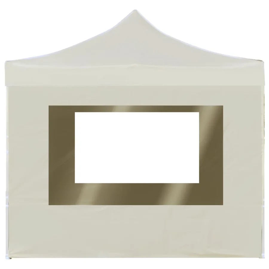 Tente de réception pliable avec parois Aluminium 3 x 3 m Crème - 5