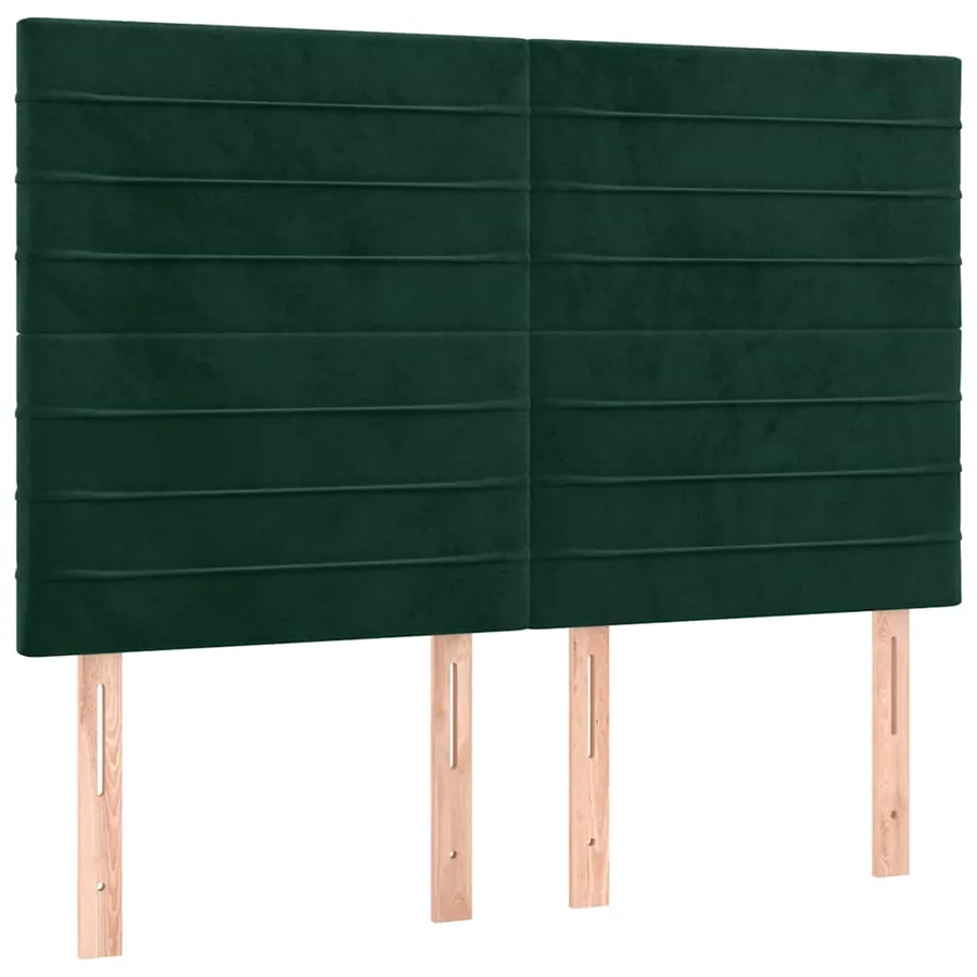 Tête de lit Vert foncé 144 x 5 x 118/128 cm Velours - 2