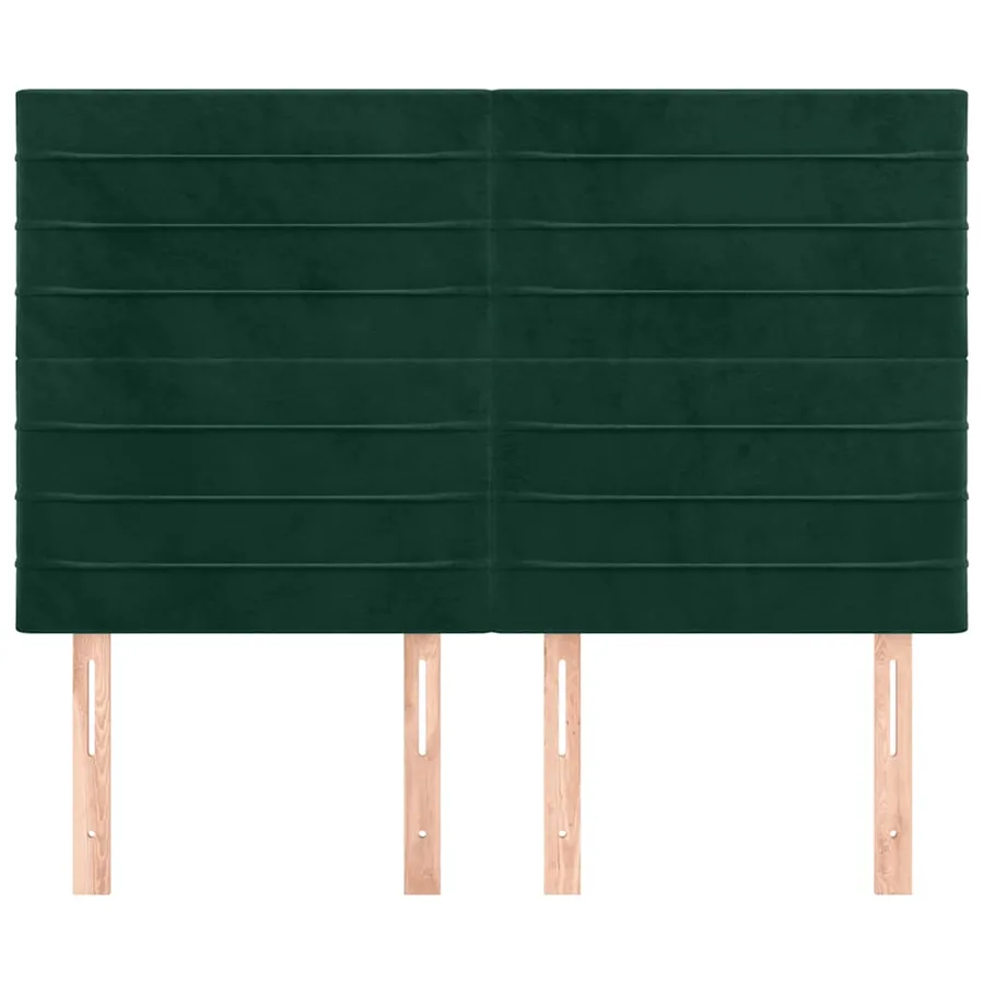 Tête de lit Vert foncé 144 x 5 x 118/128 cm Velours - 3