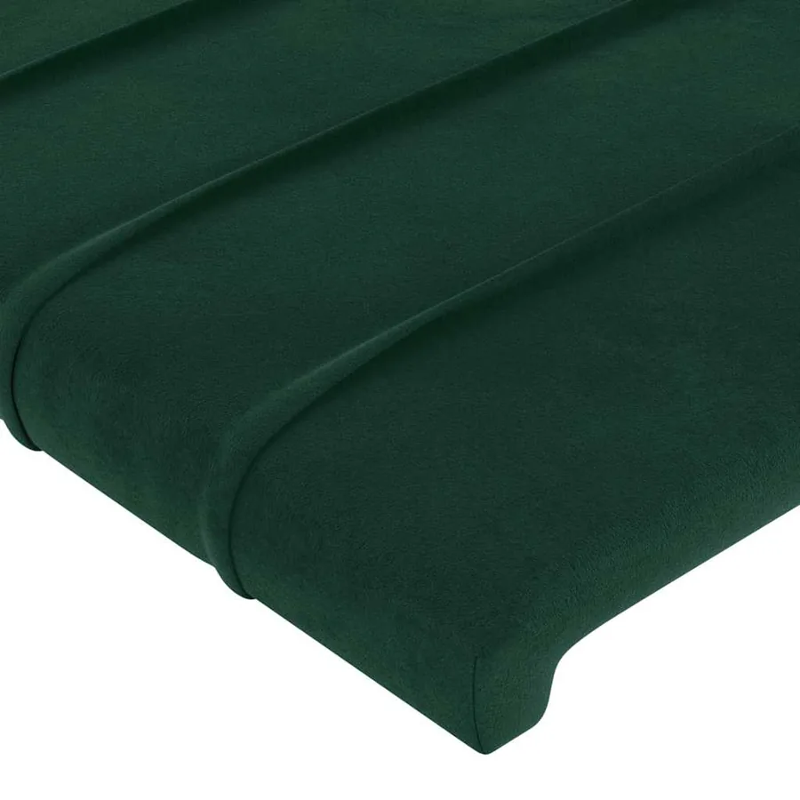 Tête de lit Vert foncé 144 x 5 x 118/128 cm Velours - 4