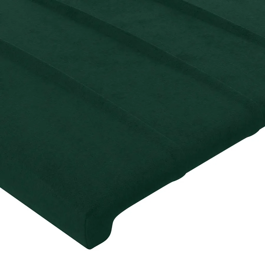 Tête de lit à LED Vert foncé 103x16x118/128 cm Velours - 6
