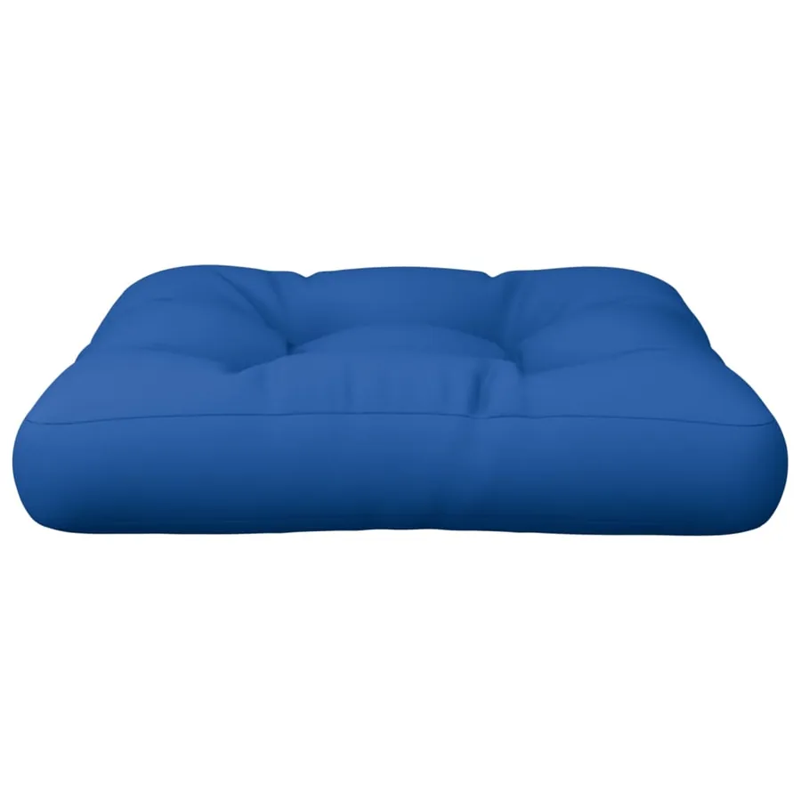 Coussin de palette bleu royal 60x60x12 cm tissu - 4
